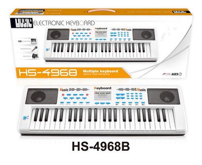 49键多功能白色电子琴带麦克风+USB连接线 - OBL948934