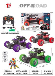 四通遥控攀爬车3色混装 - OBL952000