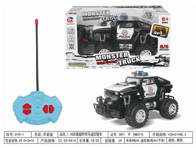 1:16四通越野悍马遥控警车  不带电 - OBL952531