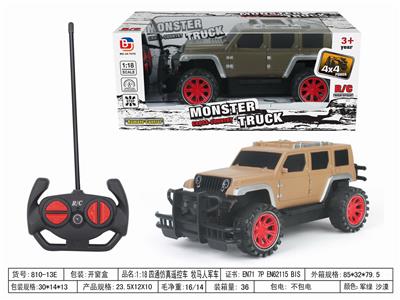 1:18四通越野遥控车   牧马人军车  不带电 - OBL952549