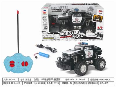 1:16四通越野悍马遥控警车  带电 - OBL952561