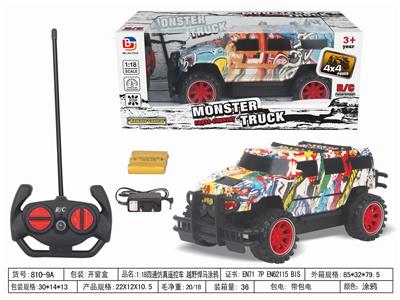 1:18四通仿真遥控车 越野悍马涂鸦  带电 - OBL952569