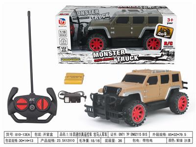 1:18四通越野遥控车   牧马人军车  带电 - OBL952579