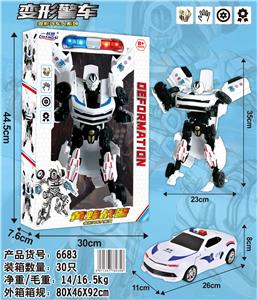 静态黄蜂警车变形机器人 - OBL954624
