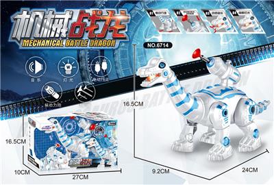 电动音乐闪灯独角机械炮台战龙 - OBL954638