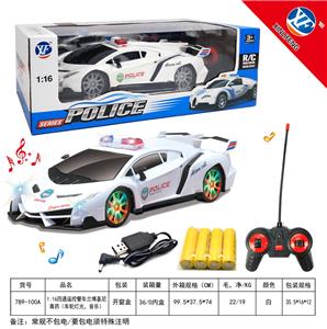 1:16四通遥控警车兰博基尼
毒药（车轮灯光，音乐） - OBL954765