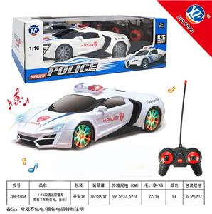 1:16四通遥控警车
莱肯（车轮灯光，音乐） - OBL954774