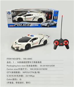 1:16四通遥控警车兰博基尼
毒药（前进灯/警灯） - OBL954888