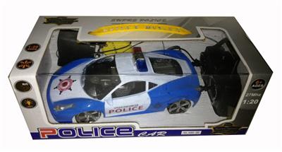 1：20四通遥控车警车带灯（包充电） - OBL955002