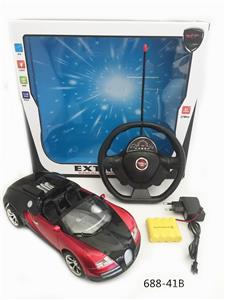 1：14方向盘四通动感遥控车带灯（包充电） - OBL955023