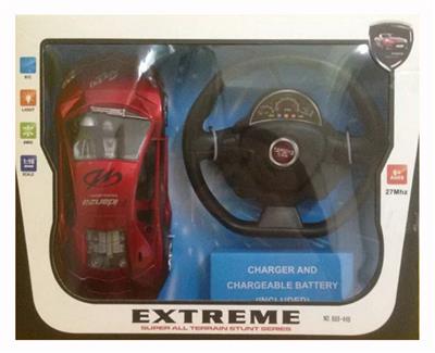 1：16方向盘四通动感遥控车带灯（包充电） - OBL955024