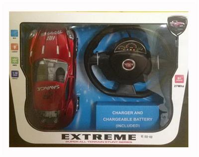 1：16方向盘四通动感遥控车带灯（包充电） - OBL955026