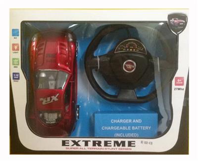 1：16方向盘四通动感遥控车带灯（包充电） - OBL955027