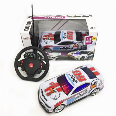 1:18四通3D灯光软壳方向盘保时捷赛车 - OBL955809