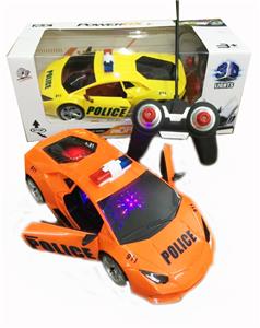 1:18二通3D灯光开门兰博基尼警车 - OBL955827