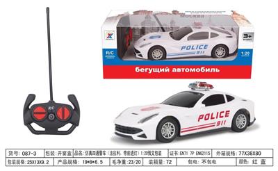 仿真四通警车（法拉利，带前进灯）1:20俄文包装 - OBL955835