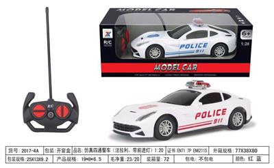 仿真四通警车（法拉利，带前进灯）1:20 - OBL955850