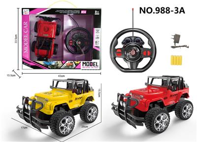 四通遥控 牧马人越野车 1:14黑窗 - OBL955928