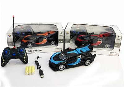 1:16 5通仿真一键开三门新款布加迪遥控车带灯光带充电 - OBL956267