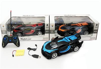 1:12 5通仿真一键开三门新款布加迪遥控车带灯光带充电 - OBL956271