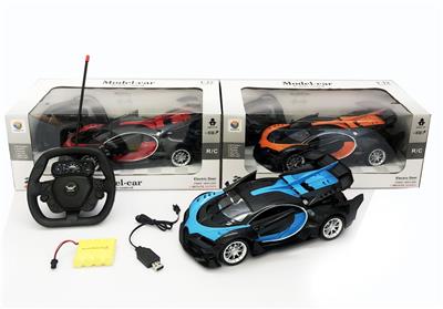 1:12 5通仿真一键开三门新款布加迪遥控车带灯 配动力感应遥控器(不包电） - OBL956274