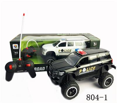 1:12 4通仿真丰田越野明窗兰德酷路泽警车带灯光 - OBL956276