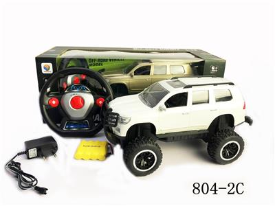 1:12 4通仿真丰田越野明窗兰德酷路泽遥控车带灯光带充电配动力感应遥控器 - OBL956281