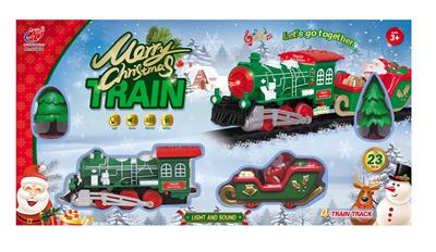电动灯光音乐圣诞轨道火车 - OBL957095