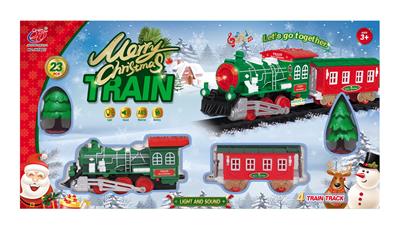 电动灯光音乐圣诞轨道火车 - OBL957096