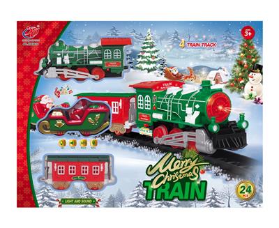 电动灯光音乐圣诞轨道火车 - OBL957097