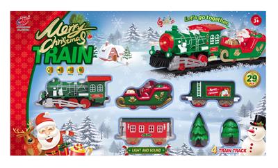 电动灯光音乐圣诞轨道火车 - OBL957098