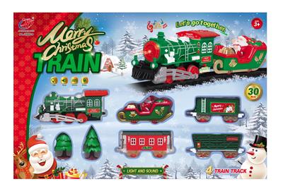 电动灯光音乐圣诞轨道火车 - OBL957099