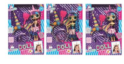 5代10寸12关节实身惊喜娃娃配发夹。配成人发夹。配梳子 - OBL958091