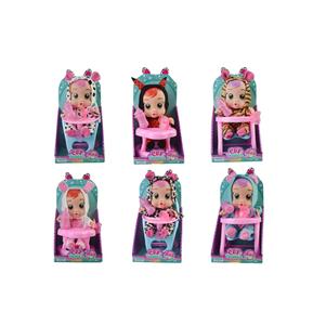 9寸搪胶会流泪哭泣娃娃带4声IC衣服带尾巴3款配件6款混装 - OBL958121