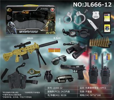 仿真警察套装-15PCS - OBL966674