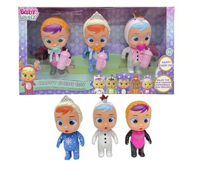 5寸开窗盒实身会流泪哭泣娃娃（3只装） - OBL967511