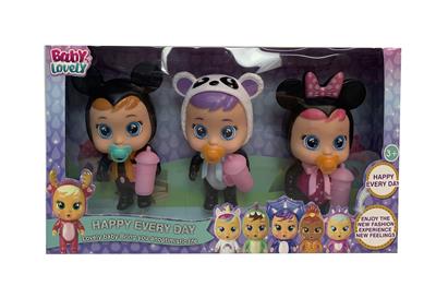 5.5寸实身会流眼泪哭泣娃娃（3只装） - OBL967512