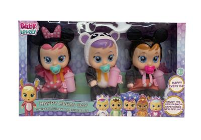 6.5寸实身会流眼泪哭泣娃娃（3只装） - OBL967513