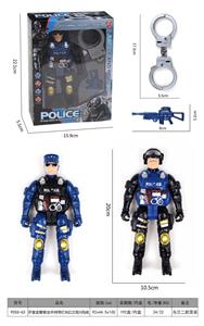 警察加手铐带灯光红兰双闪包电 - OBL968038