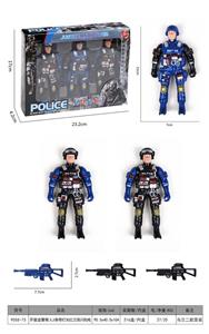 警察人3身带灯光红兰双闪包电 - OBL968042