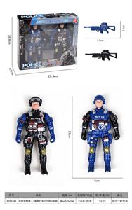 警察人2身带灯光红兰双闪包电 - OBL968046