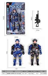 警察人单身带灯光红兰双闪包电 - OBL968051