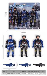 警察3身带灯光红兰双闪包电 - OBL968054