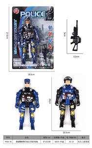 警察带灯光红兰双闪包电 - OBL968061