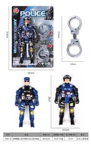 警察人加手铐带灯光红兰双闪包电 - OBL968068