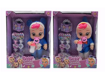 18寸全身搪胶动漫款会流眼泪哭泣娃娃带4声音乐带配件 - OBL968457