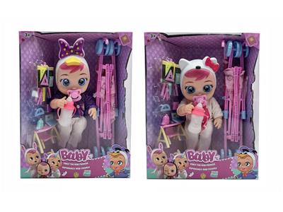 18寸全身搪胶动漫款会流眼泪哭泣娃娃带4声音乐带配件带推车 - OBL968464