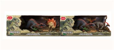 仿真暴虐迅猛龙+小恐
龙套装（2款混） - OBL970712