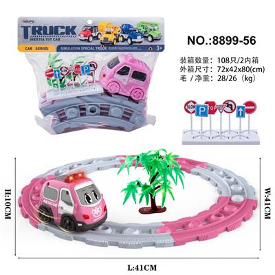 ABS卡通电动音乐救护车轨道救护套装 - OBL971785