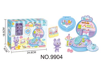 DIY迷你浴室桃心盒(灯光.音乐) - OBL972538